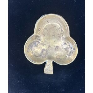 Vintage 3‎ Leaf Clover Trinket Tray Brass MCM